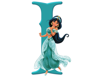 Abecedario de Jazmin de Aladino, Vestida de Princesa.