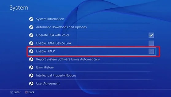 قم بتعطيل خاصية HDCP