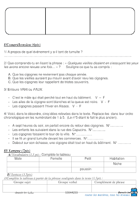 تحميل فرض تأليفي فرنسية سنة   سابعة أساسي  pdf مع الإصلاح 7 français devoir تمارين فرنسية موقع مسار التميز 7ème, conjugaison, orthographe, grammaire