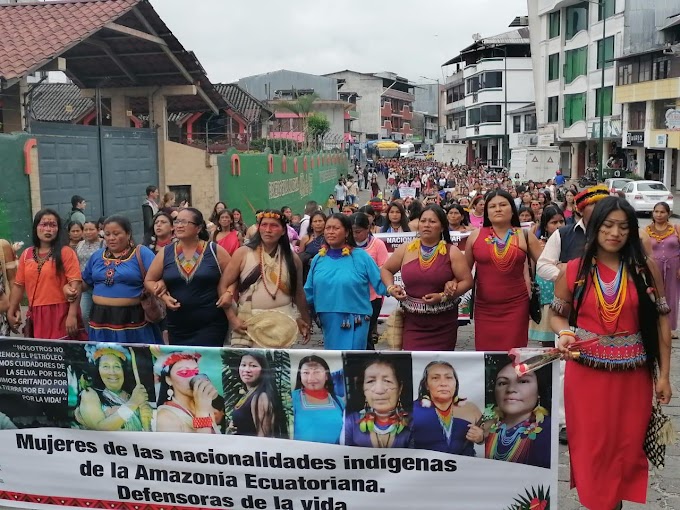 Marcha de las mujeres de las Nacionalidades frente al extractivismo #8M2022