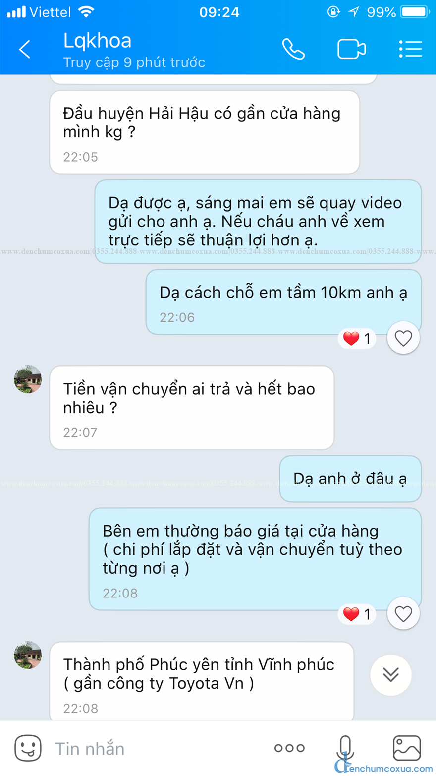 Từ thành phố Phúc Yên - Vĩnh Phúc giá vận chuyển là bao nhiêu?