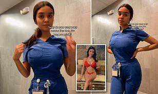 'Some people just have an issue with my body' - Curvy nurse hits back at critics attacking her for wearing figure revealing scrubs (videos)