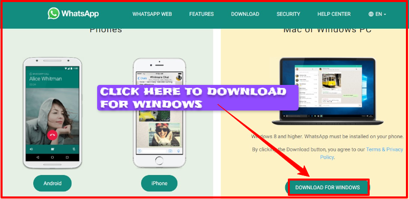 Download WhatsApp for pc