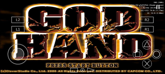 Gameplay game "God Hand" berjalan dengan normal di Redmi 9 Pro