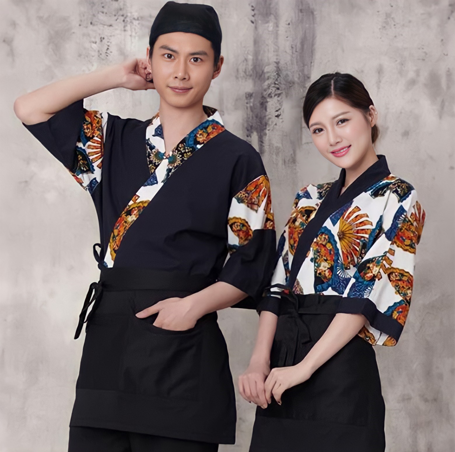 Áo bếp Nhật in hoa văn công dụng và ưu điểm