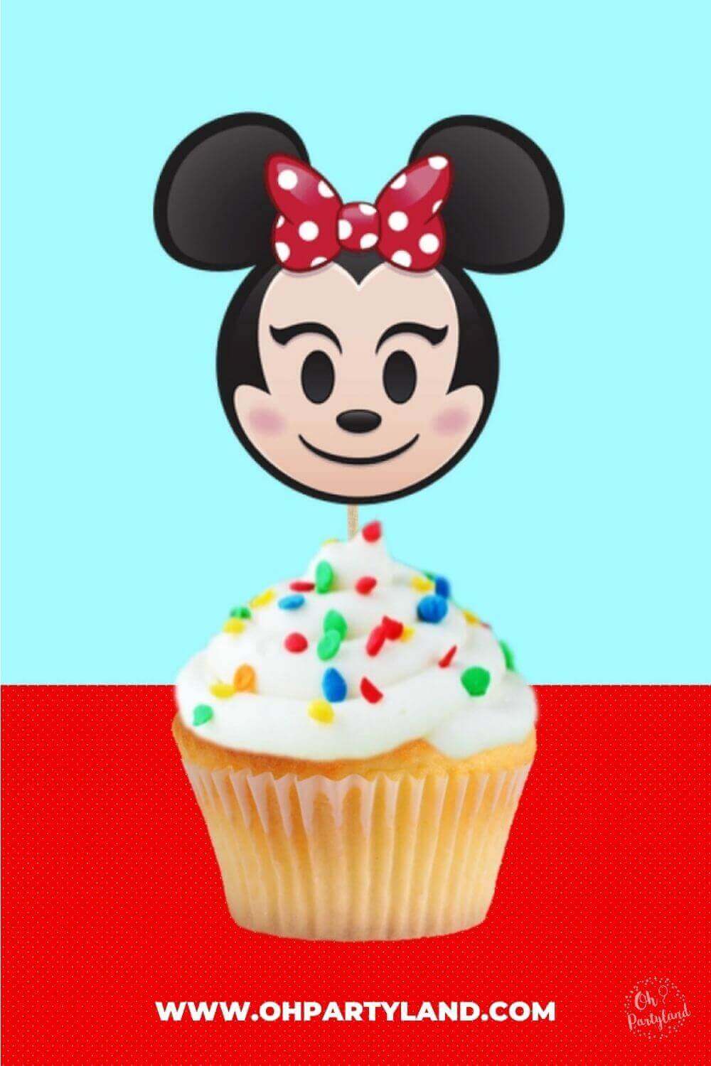 minnie mouse cupcake toppers