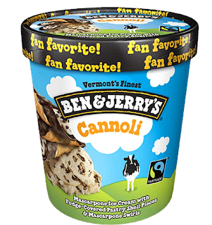 Pint of Ben and Jerry's Cannoli ice cream