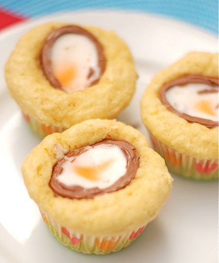 Cadbury Creme Egg Stuffed Muffins Recipe