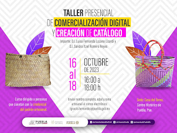 Impartirán Taller de Comercialización Digital y creación de Catalogo de Artesanías.