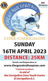 25km race from Cork City to Carrigaline - Sun 16th Apr 2023