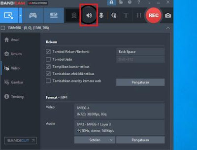 Cara agar bandicam ada suara ?