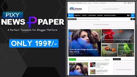 Pixy Newspaper 10 X Blogger Template [PREMIUM]