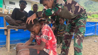 Anak-Anak Pedalaman Papua Antusias ikuti giat Cukur gratis