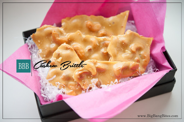 Cashew Brittle with Toffee Bits