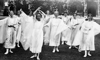 Rudolf Steiner’s followers practise a therapeutic exercise called Eurythmy in 1931.