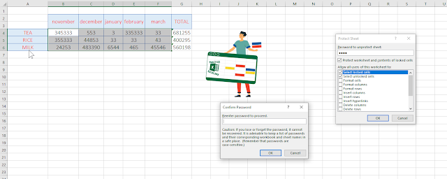 كيفية حماية الورقة في برنامج مايكروسوفت Excel