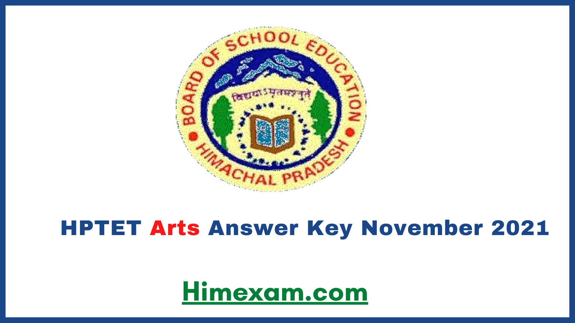 HPTET Arts Answer Key November 2021