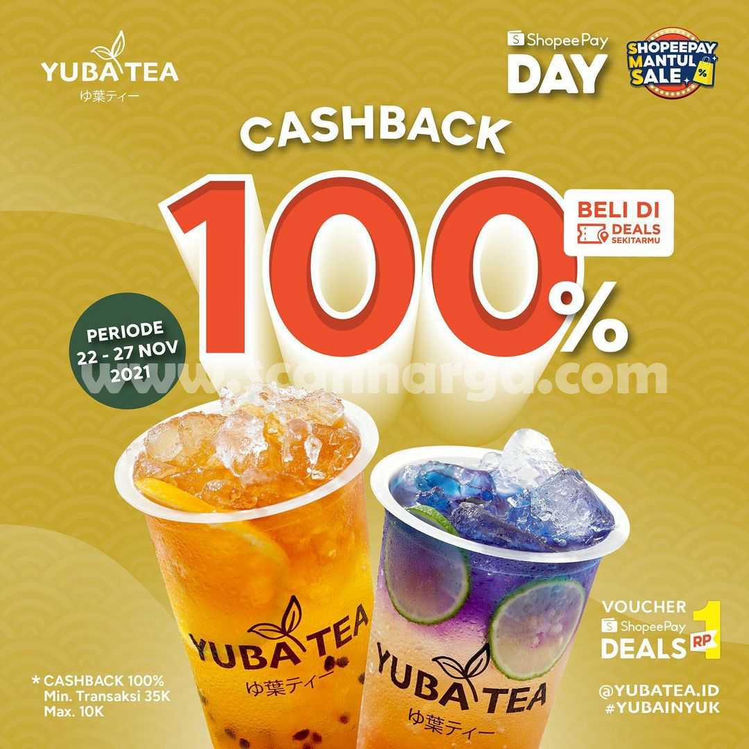 Promo Yuba Tea Shopeepay – Beli Voucher Deal Cashback 100% cuma Rp. 1,-