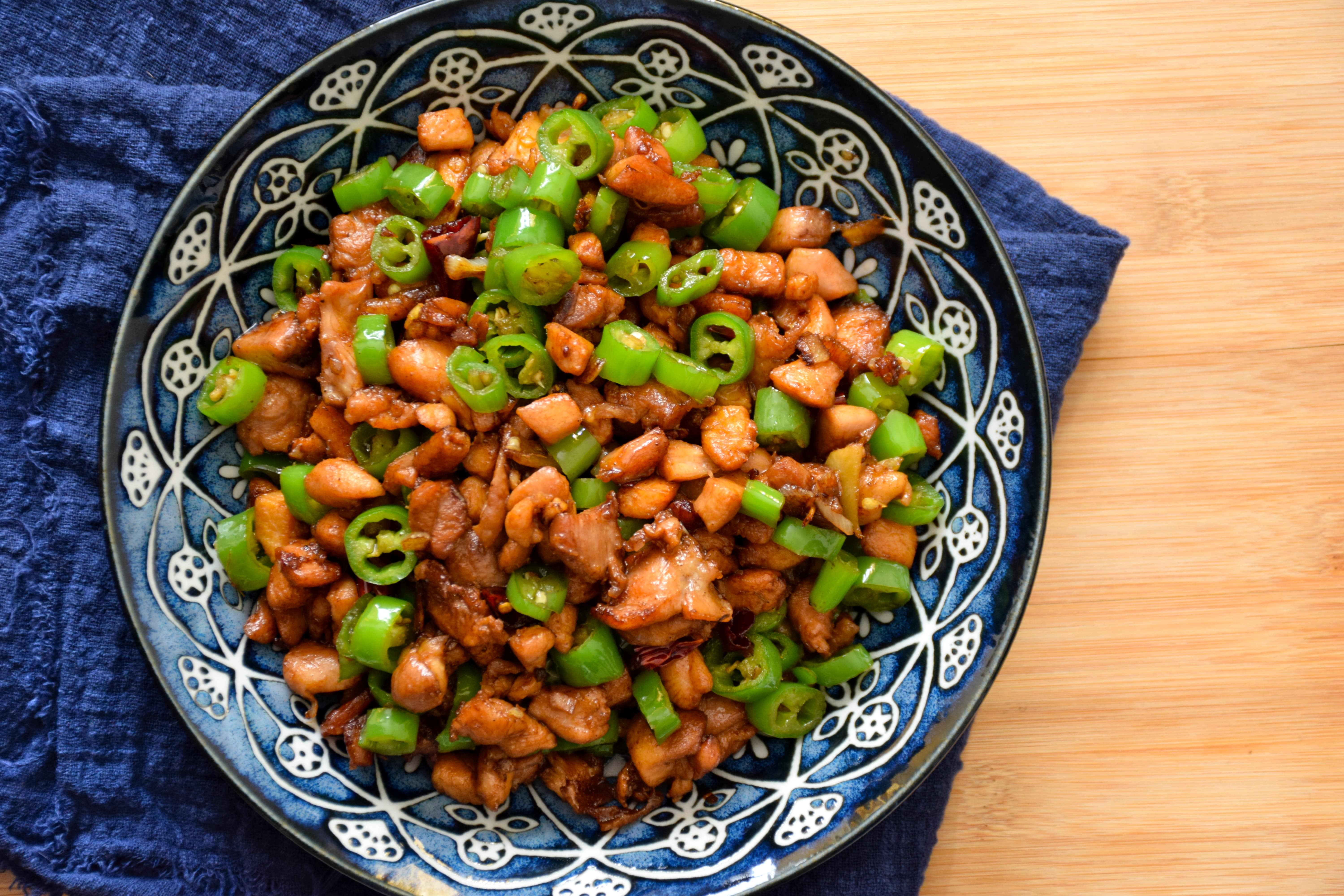 Stir Fried Chicken and Green Chilies