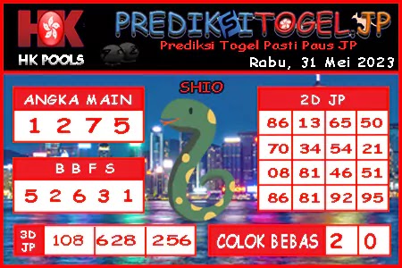 Prediksi Togel Hongkong JP Rabu 31 Mei 2023