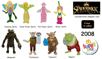 McDonalds Spiderwick Chronicles Happy Meal Toys 2008 Australia and New Zealand Set of 8 toy figures to Collect