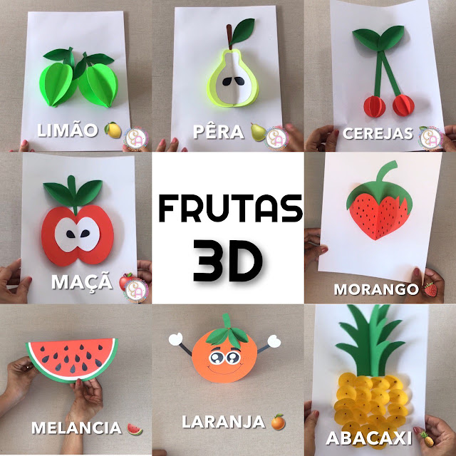 Moranguinho 3D para Colorir - Desenhos para Imprimir e Pintar - Brinquedos  de Papel