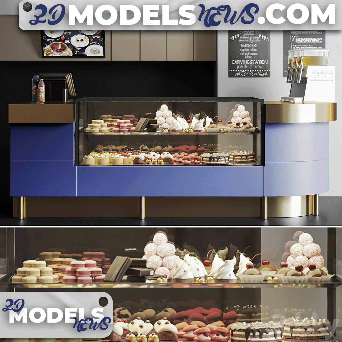 Confectionery shop model with sweets 1