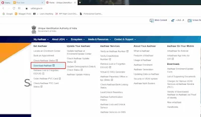 download aadhaar card