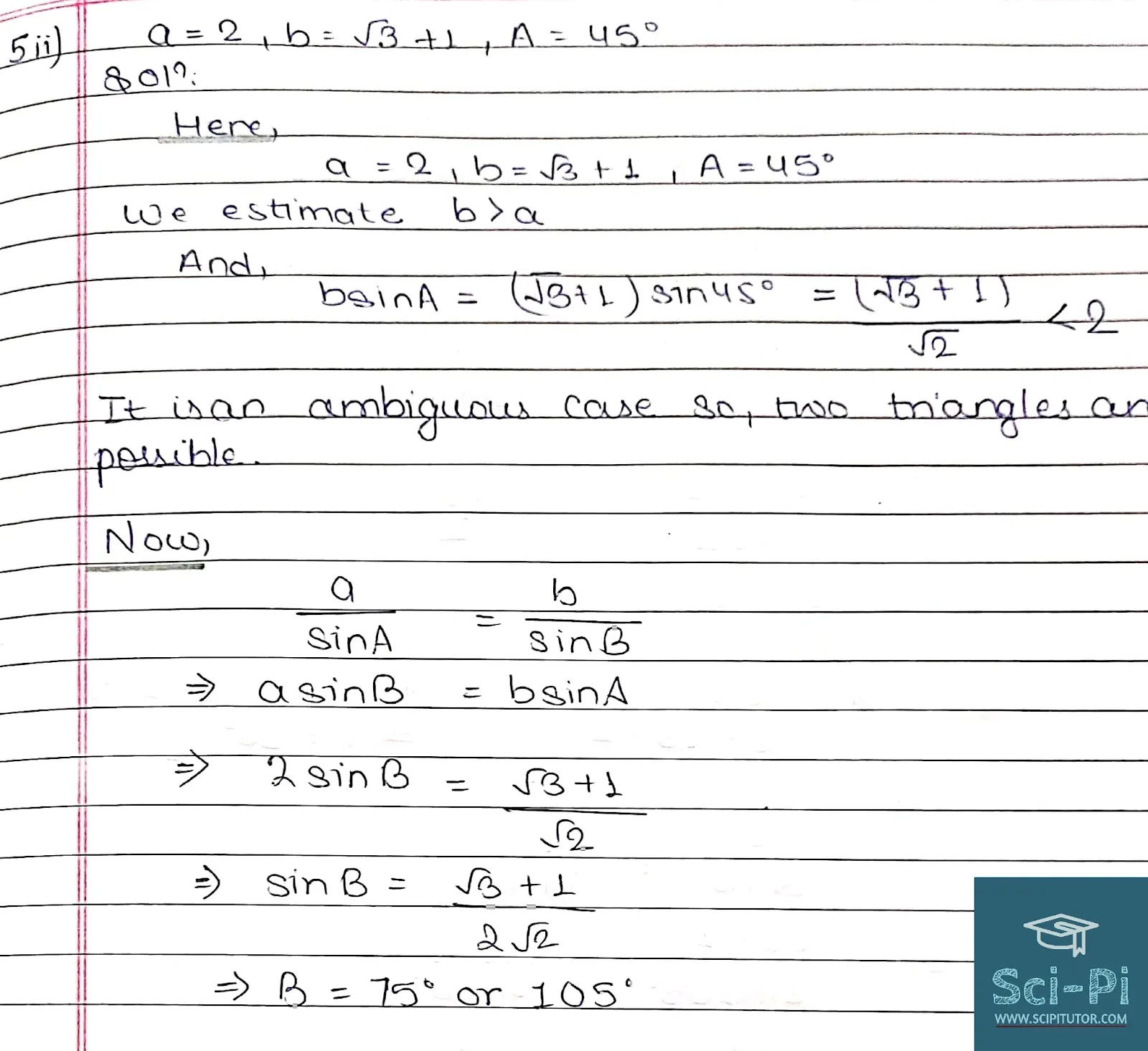 Solutions of Triangle Basic Mathematics Grade 11 Solutions