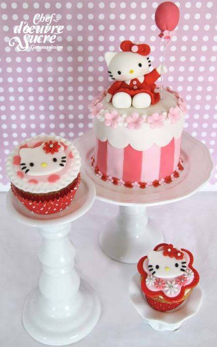 pictures of hello kitty cake