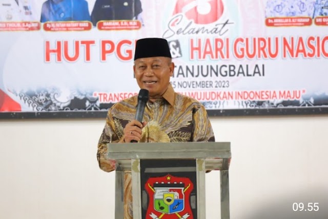 Walikota Tanjungbalai Hadiri Peringatan HUT PGRI Ke 78 & Acara Resepsi HGN Tahun 2023