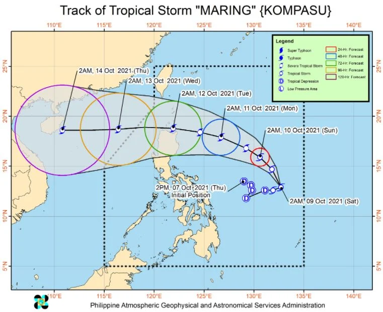 'Bagyong Maring' PAGASA track