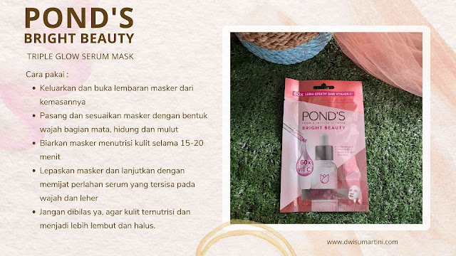 Masker Serum Pencerah Wajah, Pond's Bright Beauty Triple Glow