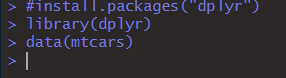 Load and install the dplyr Package
