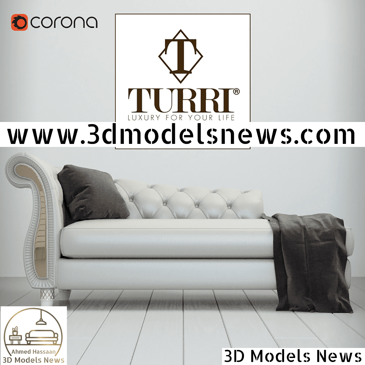 Turri Couture Classic Sofa Model