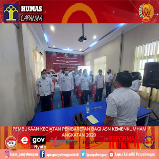 KEPALA LEMBAGA PEMASYARAKATAN KELAS IIB PANYABUNGAN BUKA ACARA PEMBARETAN BAGI ASN ANGKATAN 2020