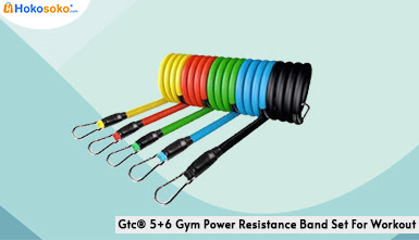 Gtc® 5+6 Gym Power Resistance Band Set for Workout