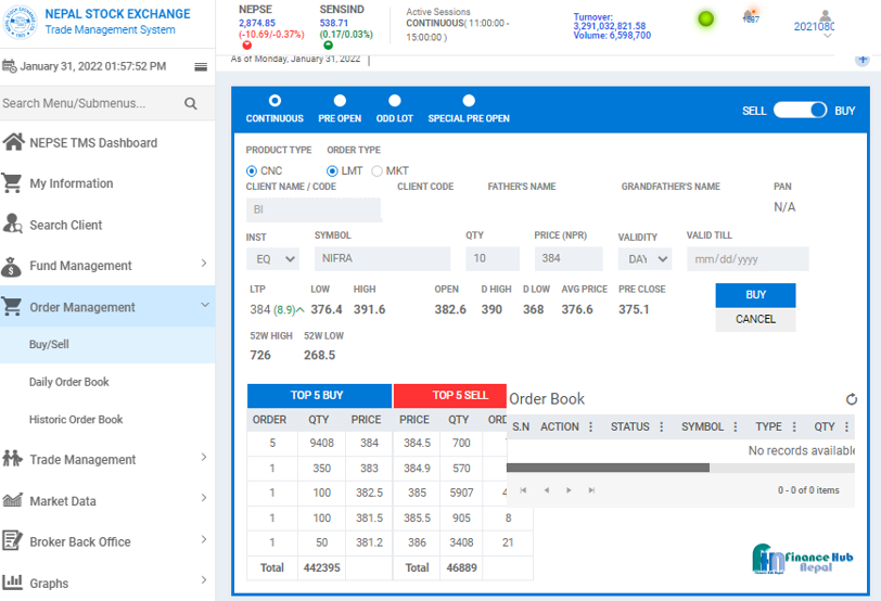 How to Buy and Sell share with NEPSE Online Trading System 11