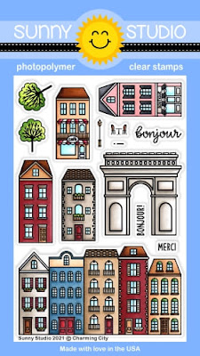 Sunny Studio Blog: Charming City European Neighborhood 4x6 Clear Photopolymer Stamps