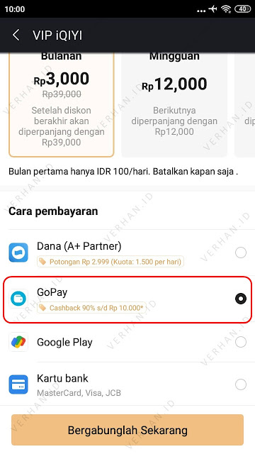 pembayaran berlangganan iqiyi