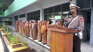 Hari Ke 7 Ops Keselamatan 2022, Satlantas Polres Pare-Pare Serentak Jadi Irup Di Seluruh SMA