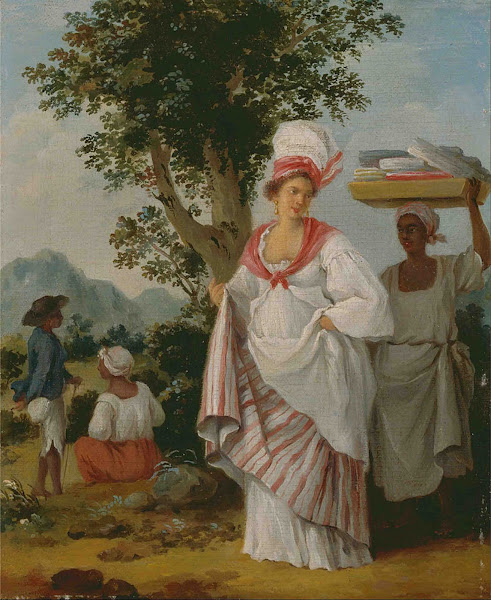Imagen 577A | Mujer criolla antillana, con su criado negro, alrededor de 1780 | Dominio público / anónimo