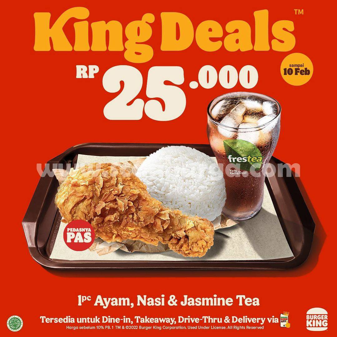 Promo Burger King – King Deals harga mulai Rp. 25.000