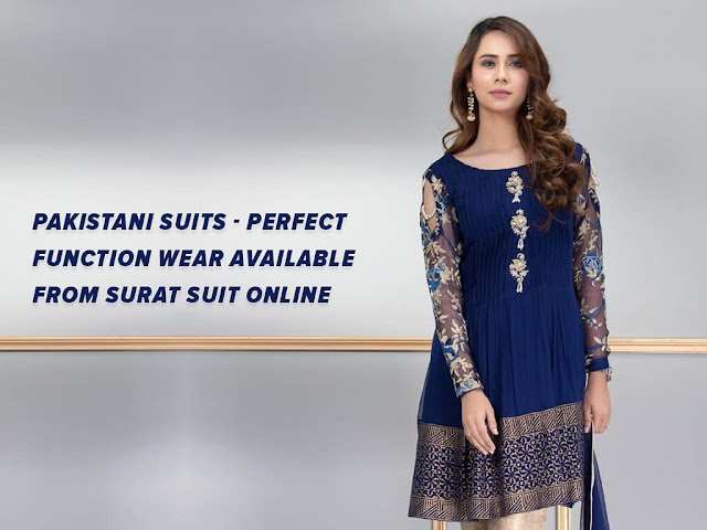 Pakistani Suits - Perfect Function Wear Available from Surat Suit Online