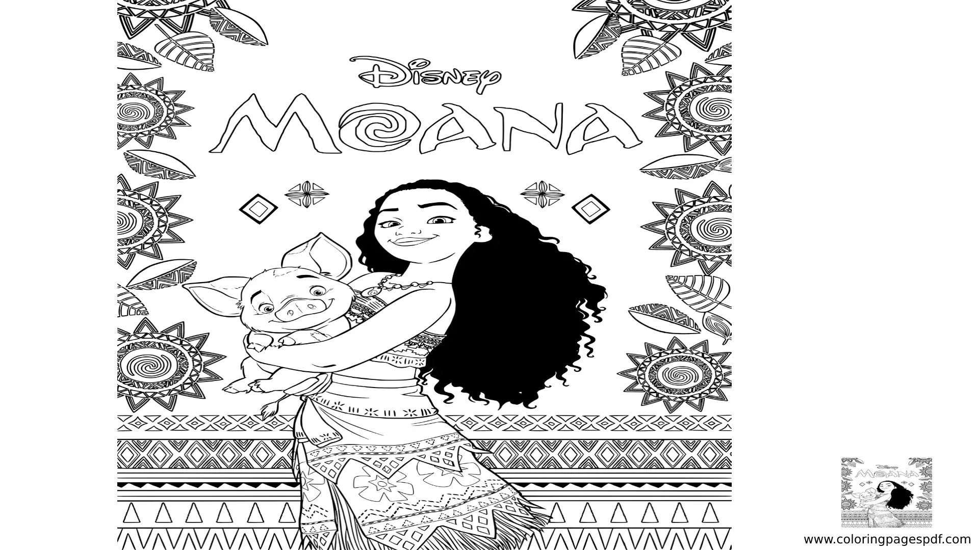 Coloring Pages Of The Movie Poster Moana