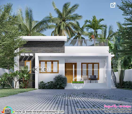 Modern house Day light view rendering