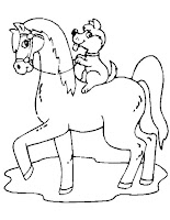 dog on a Horse coloring page