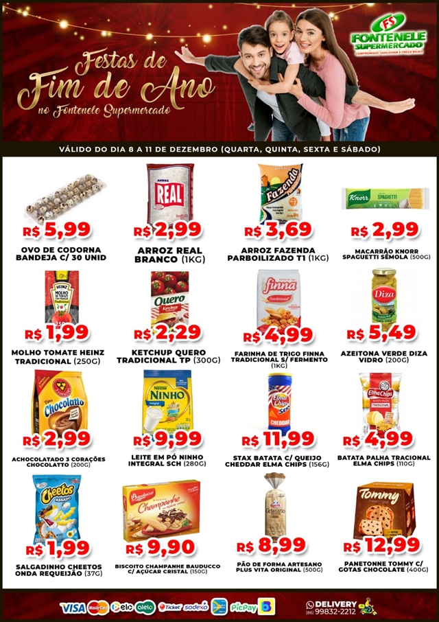 Aproveite as ofertas do 'Fim de Ano' do Fontenele Supermercado em Cocal