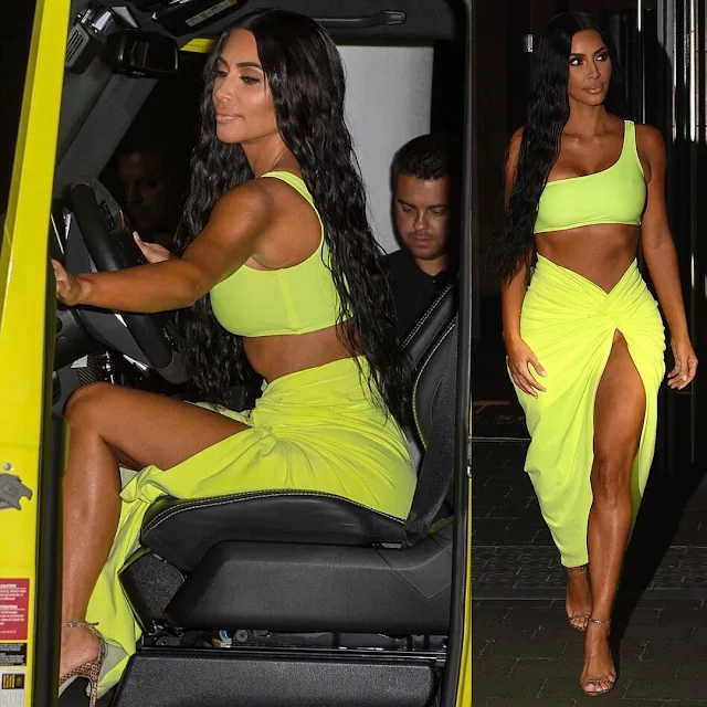 Kim Kardashian's spray tan and awkward wardrobe malfunction in Miami [Photos]