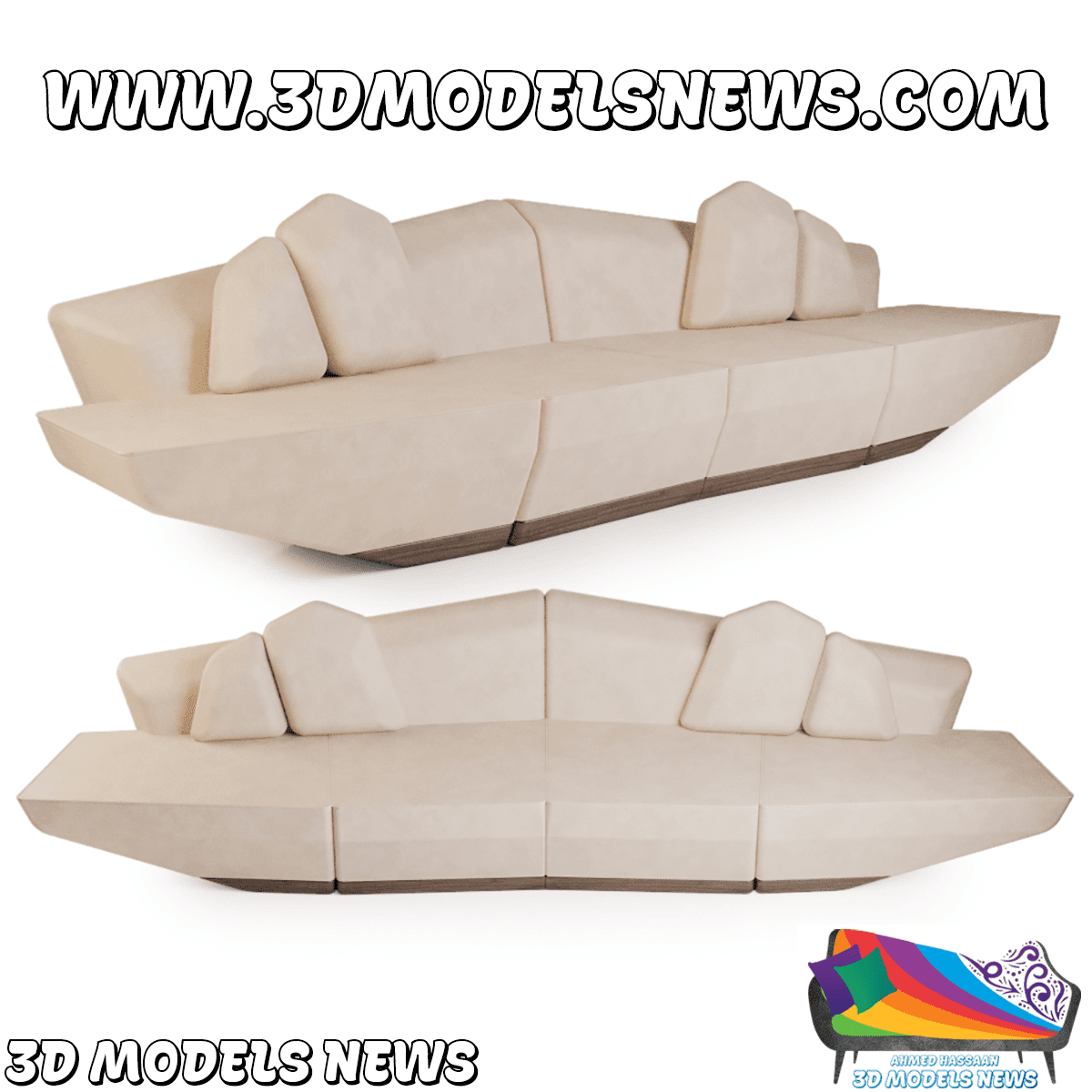 Ghadames sofa model modern style rectangular 7